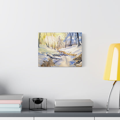 Snowy Creek Matte Canvas, Stretched, 1.25". Available in sizes 10” x 8”-18” x 12”