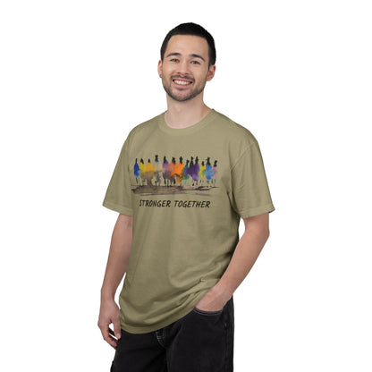 Stronger Together Unisex Garment-Dyed T-shirt. Available in sizes S-4XL, 13 colors.