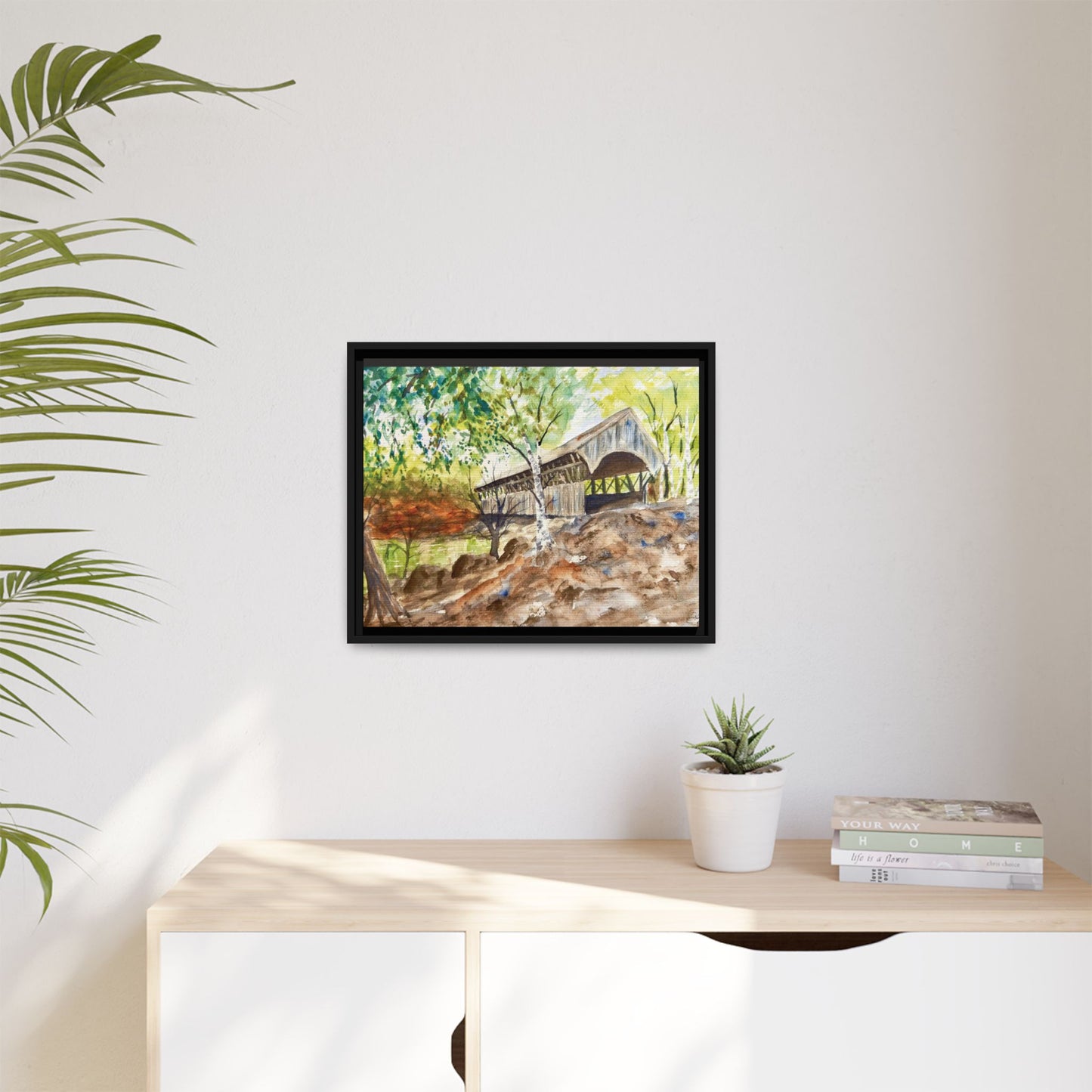 Artist’s Bridge Matte Canvas, Framed (Black or Espresso). Available in sizes from 10”x8”-24”x18”