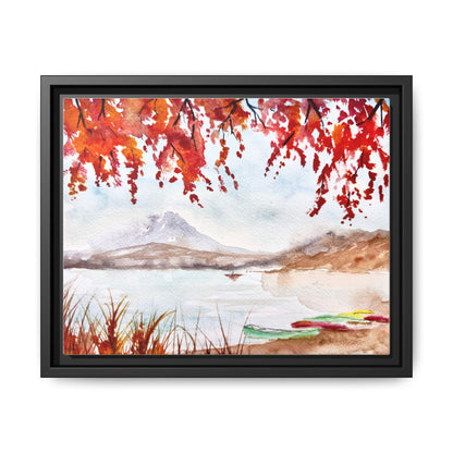 Falling For Fuji Matte Canvas, Framed (Black or Espresso). Available in sizes from 10”x8”-32”x24”