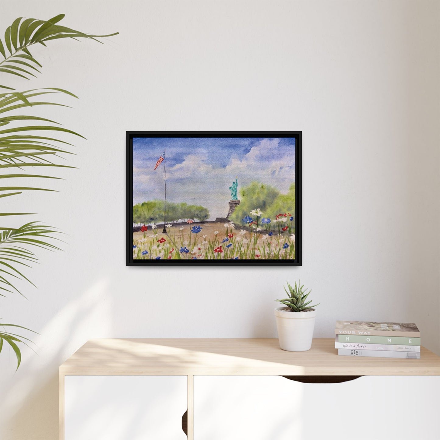 Looking for Liberty, Framed (Black or Espresso). Available in sizes from 10”x8”-24”x18”