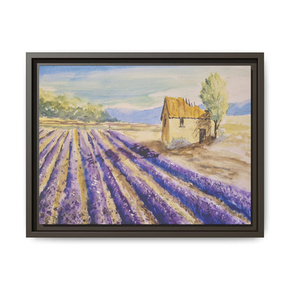 Lavender at Daybreak Matte Canvas, Framed (Black or Espresso). Available in sizes 10”x8”-20”x10”