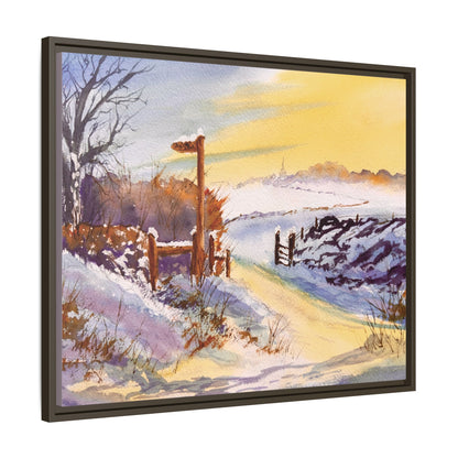 Wales Winter Walk, Framed (Black or Espresso). Available in sizes from 10”x8”-32”x24”
