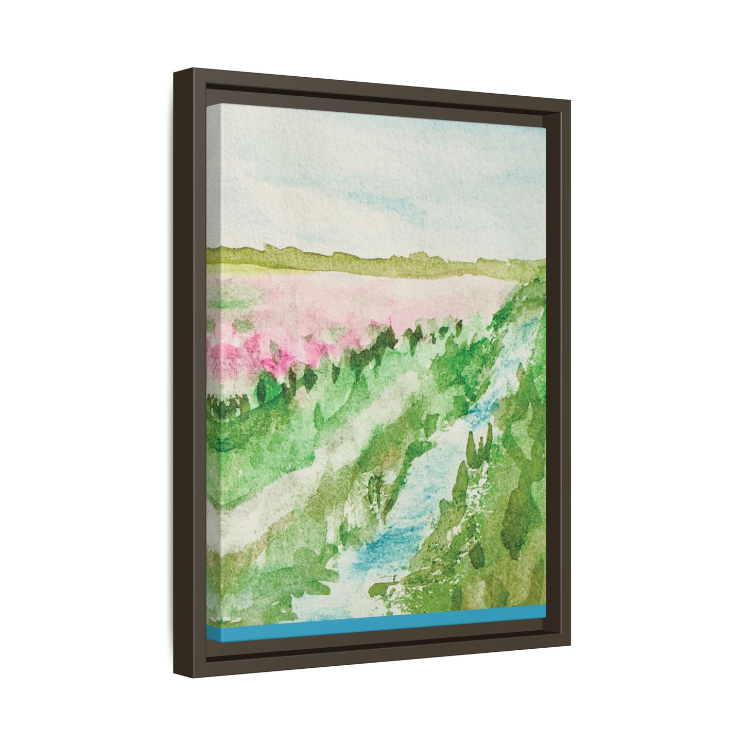 Tulip Theory Matte Canvas, Framed (Black or Espresso). Available in sizes from 8”x10”-11”x14”