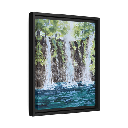 Three Sisters Waterfall, Framed (Black or Espresso). Available in sizes from 8”x10”-12”x16”