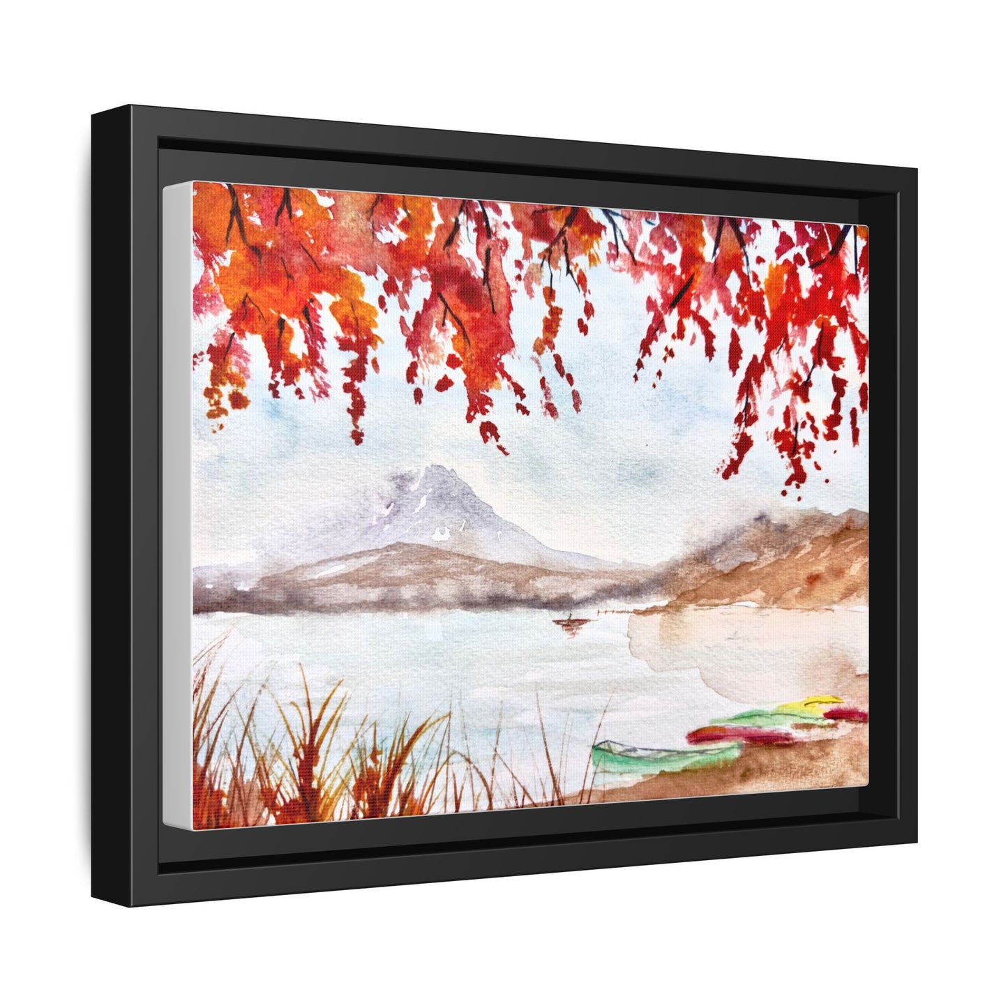Falling For Fuji Matte Canvas, Framed (Black or Espresso). Available in sizes from 10”x8”-32”x24”