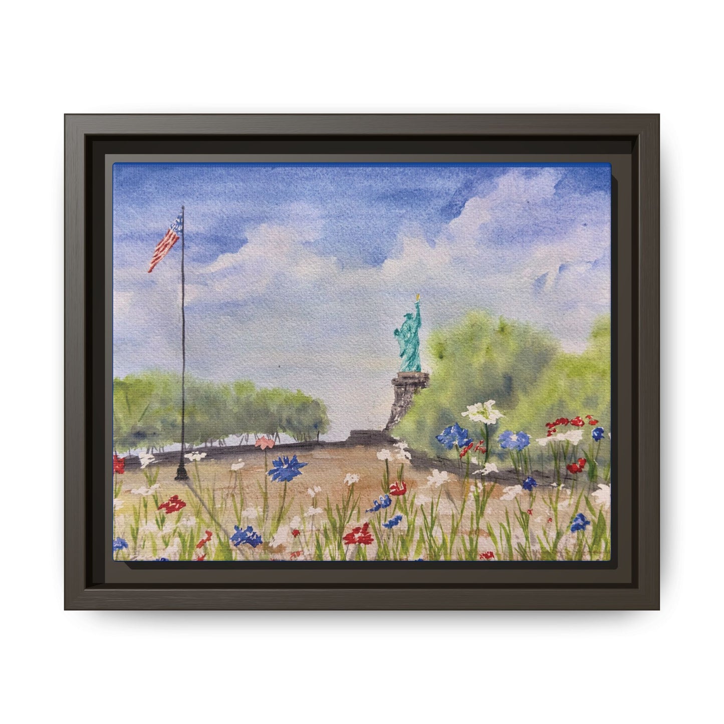 Looking for Liberty, Framed (Black or Espresso). Available in sizes from 10”x8”-24”x18”