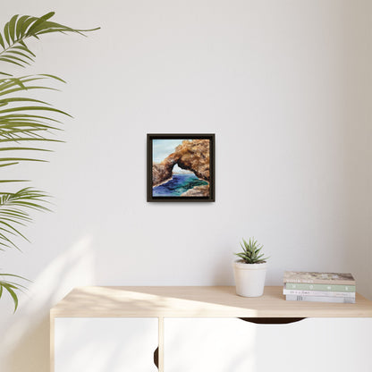 Bridging the Gap Matte Canvas, Framed (Black or Espresso). Available in sizes from 10”x10”-14”x14”
