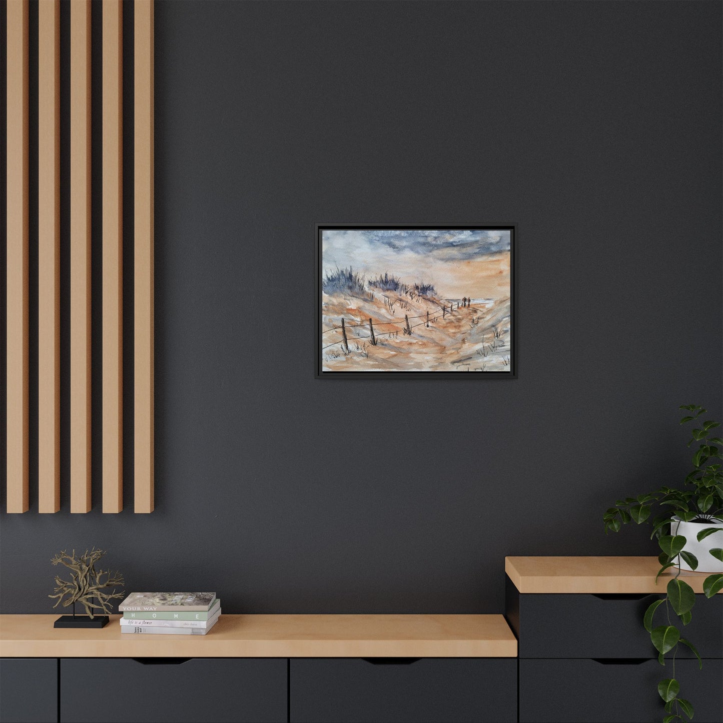 Moonrise Matte Canvas, Framed (Black or Espresso). Available in sizes from 10”x8”-24”x18”