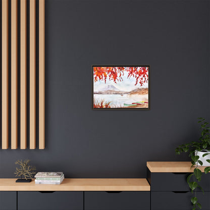 Falling For Fuji Matte Canvas, Framed (Black or Espresso). Available in sizes from 10”x8”-32”x24”