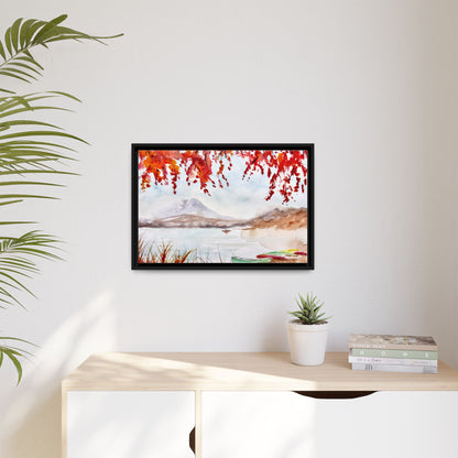 Falling For Fuji Matte Canvas, Framed (Black or Espresso). Available in sizes from 10”x8”-32”x24”