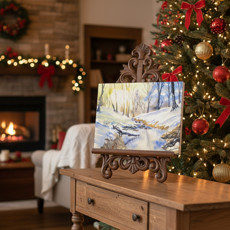 Snowy Creek Matte Canvas, Stretched, 1.25". Available in sizes 10” x 8”-18” x 12”