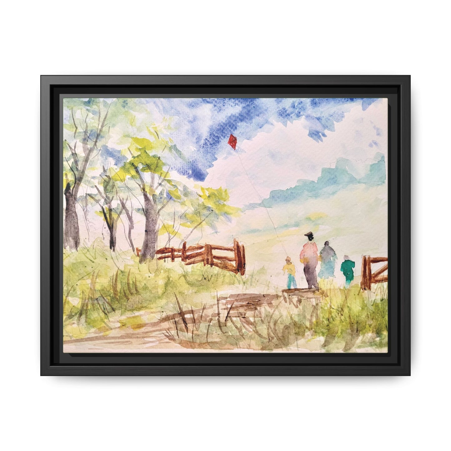 Spring Fling Matte Canvas, Framed (Black or Espresso). Available in sizes 10”x8”-16”x12”