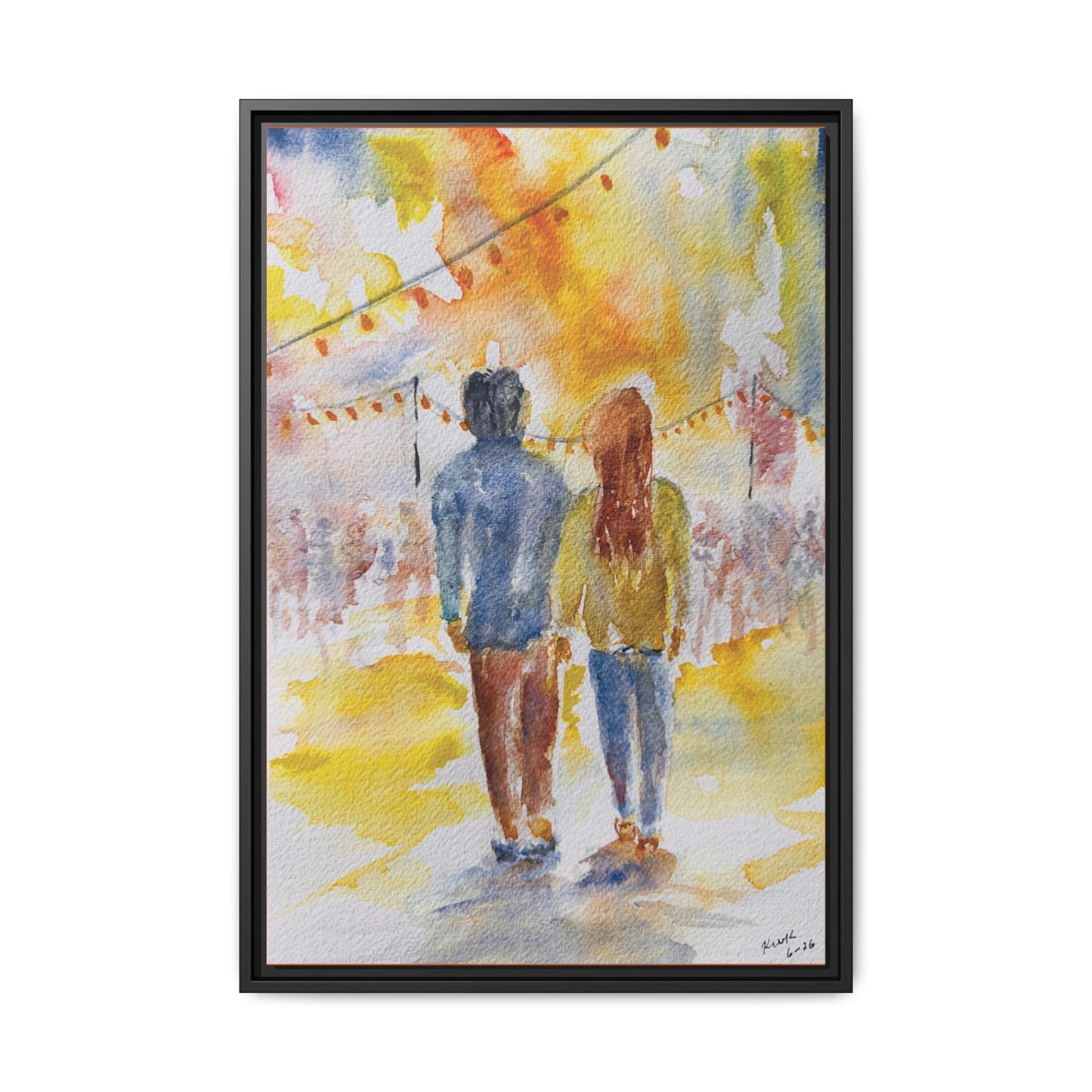 Festive At The Fair Matte Canvas, Framed (Black or Espresso). Available in sizes from 8”x10”-20”x30”