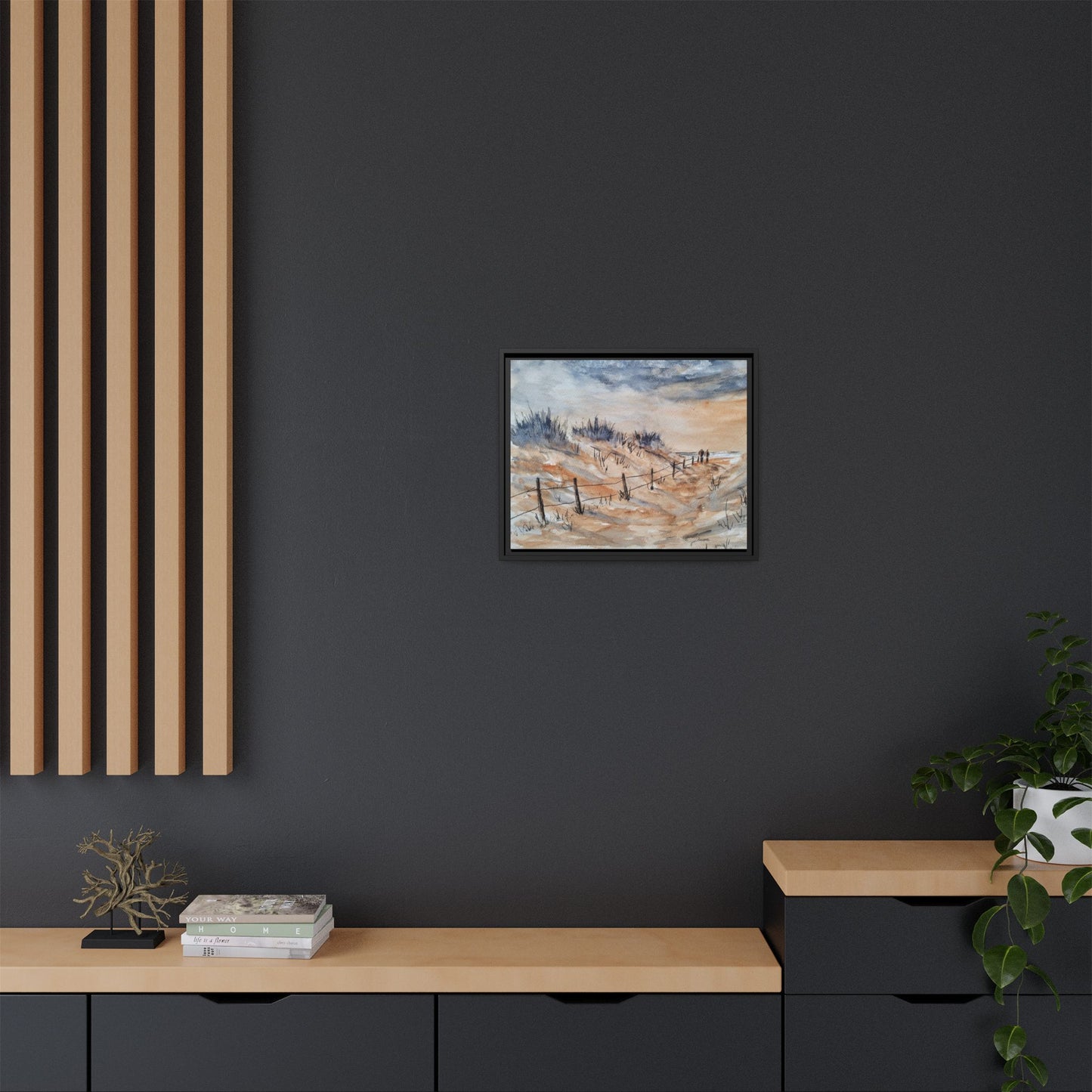 Moonrise Matte Canvas, Framed (Black or Espresso). Available in sizes from 10”x8”-24”x18”