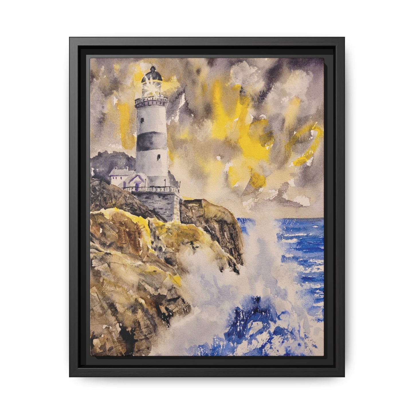 Storm Watch Matte Canvas, Framed (Black or Espresso). Available in sizes 8”x10”-18”x24”
