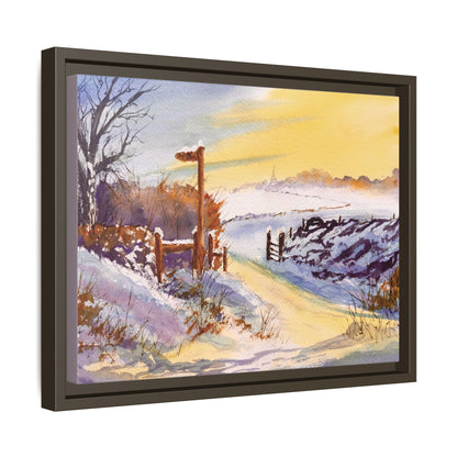 Wales Winter Walk, Framed (Black or Espresso). Available in sizes from 10”x8”-32”x24”