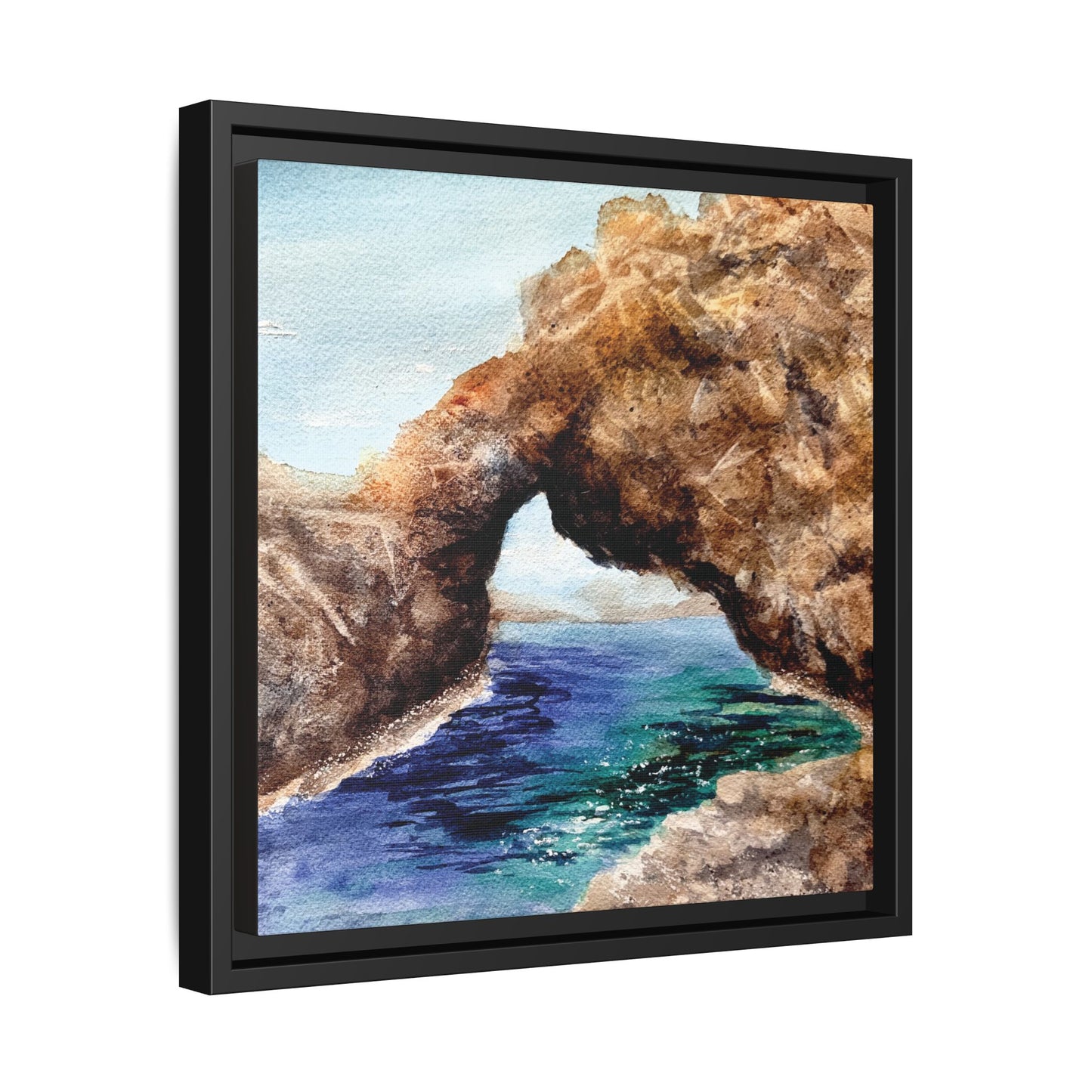 Bridging the Gap Matte Canvas, Framed (Black or Espresso). Available in sizes from 10”x10”-14”x14”