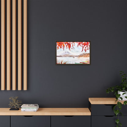 Falling For Fuji Matte Canvas, Framed (Black or Espresso). Available in sizes from 10”x8”-32”x24”