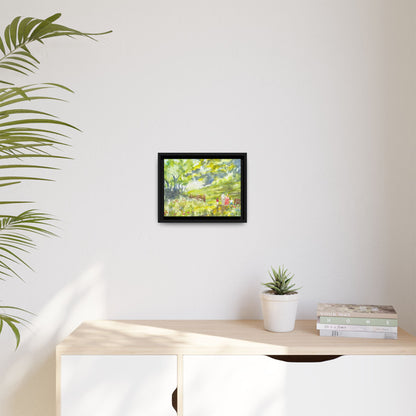 Summer Stroll Matte Canvas, Framed (Black or Espresso). Available in sizes 10”x8”-20”x10”