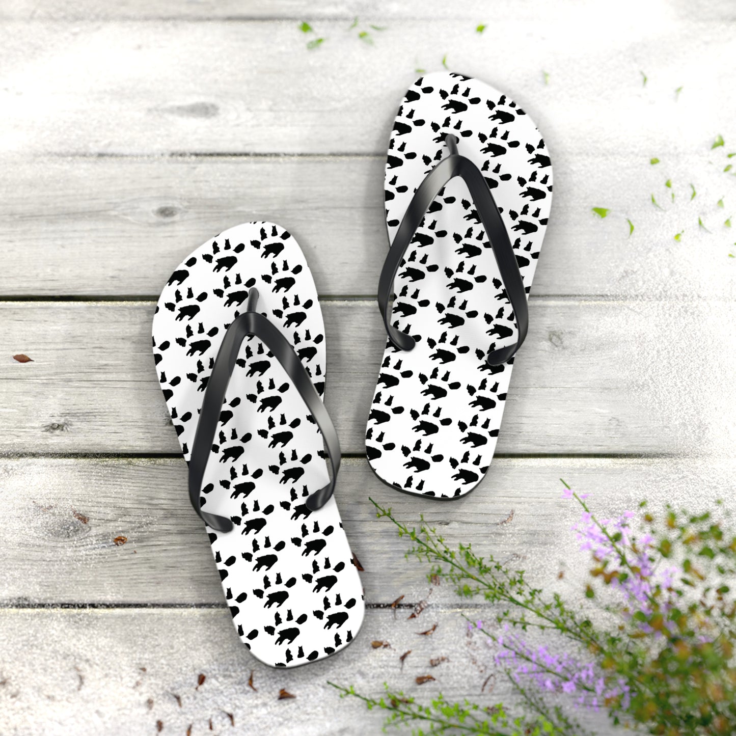 Kitty Paw Flip Flops