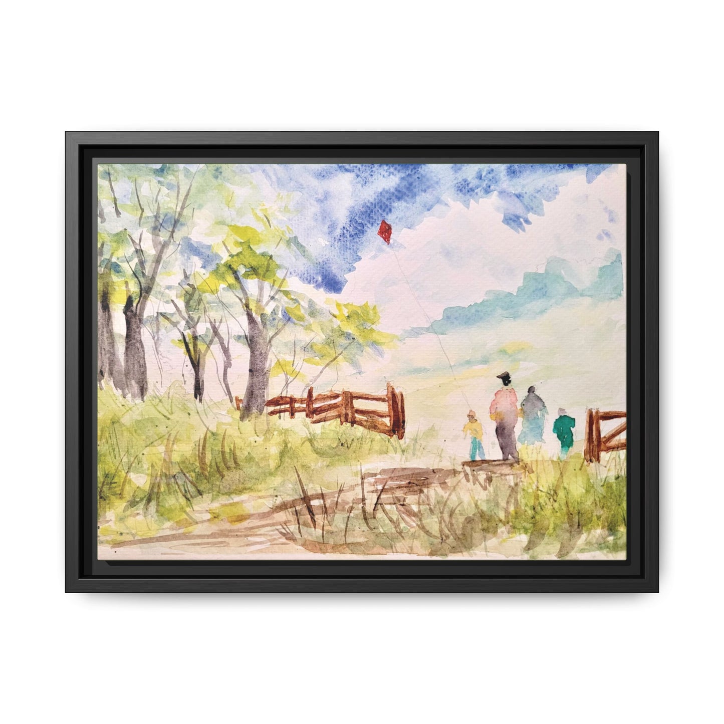 Spring Fling Matte Canvas, Framed (Black or Espresso). Available in sizes 10”x8”-16”x12”
