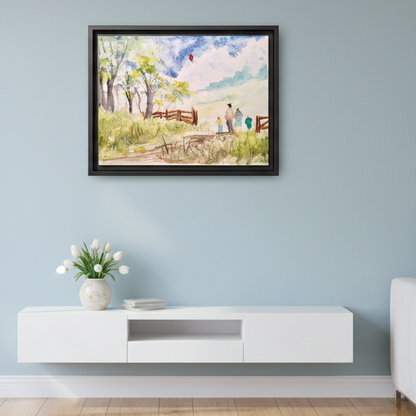 Spring Fling Matte Canvas, Framed (Black or Espresso). Available in sizes 10”x8”-16”x12”