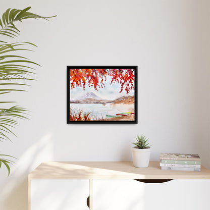 Falling For Fuji Matte Canvas, Framed (Black or Espresso). Available in sizes from 10”x8”-32”x24”