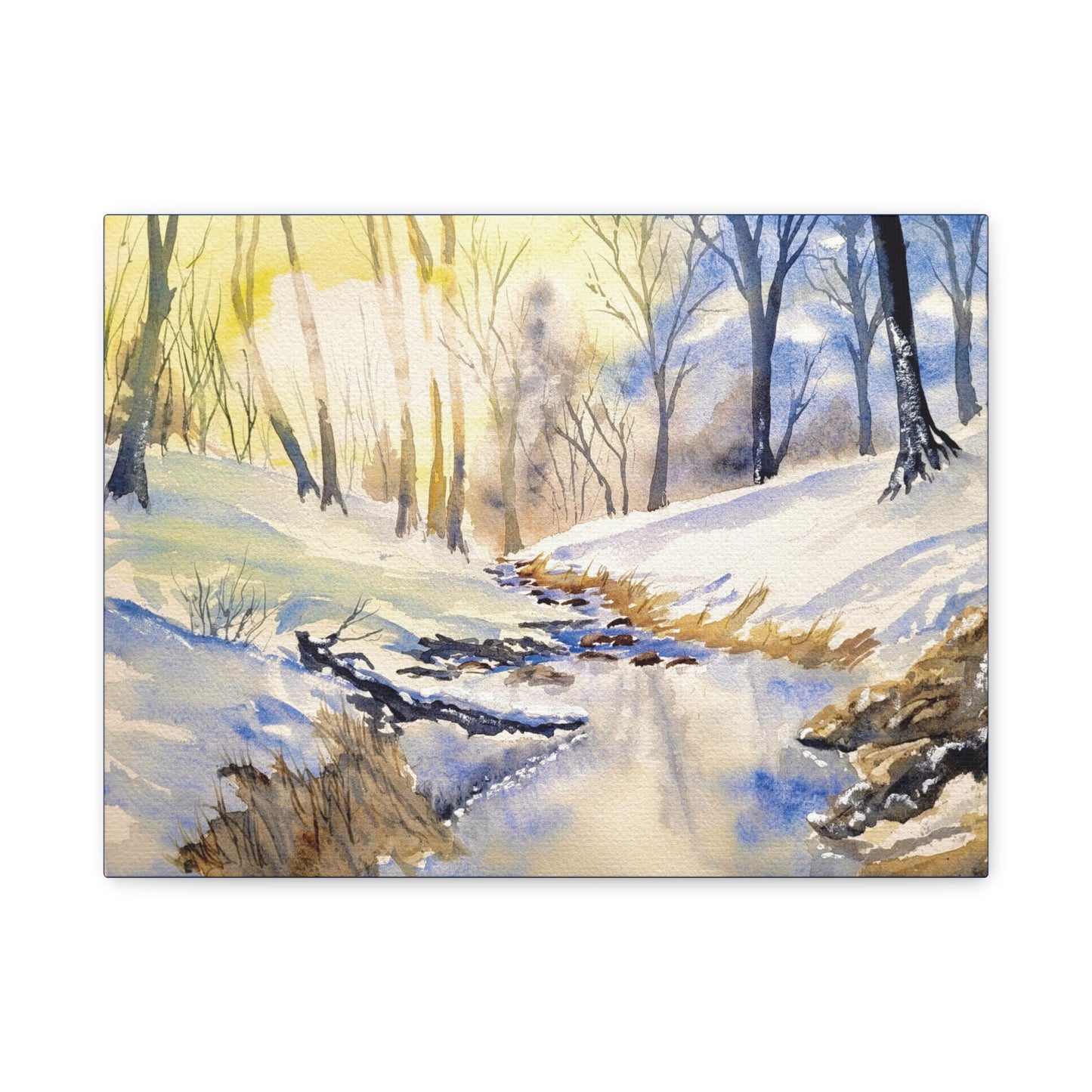 Snowy Creek Matte Canvas, Stretched, 1.25". Available in sizes 10” x 8”-18” x 12”