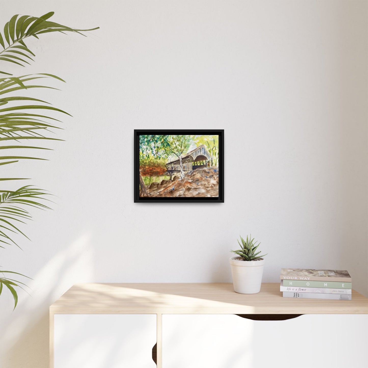 Artist’s Bridge Matte Canvas, Framed (Black or Espresso). Available in sizes from 10”x8”-24”x18”