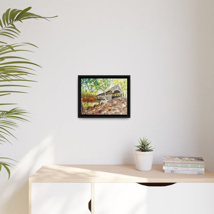 Artist’s Bridge Matte Canvas, Framed (Black or Espresso). Available in sizes from 10”x8”-24”x18”