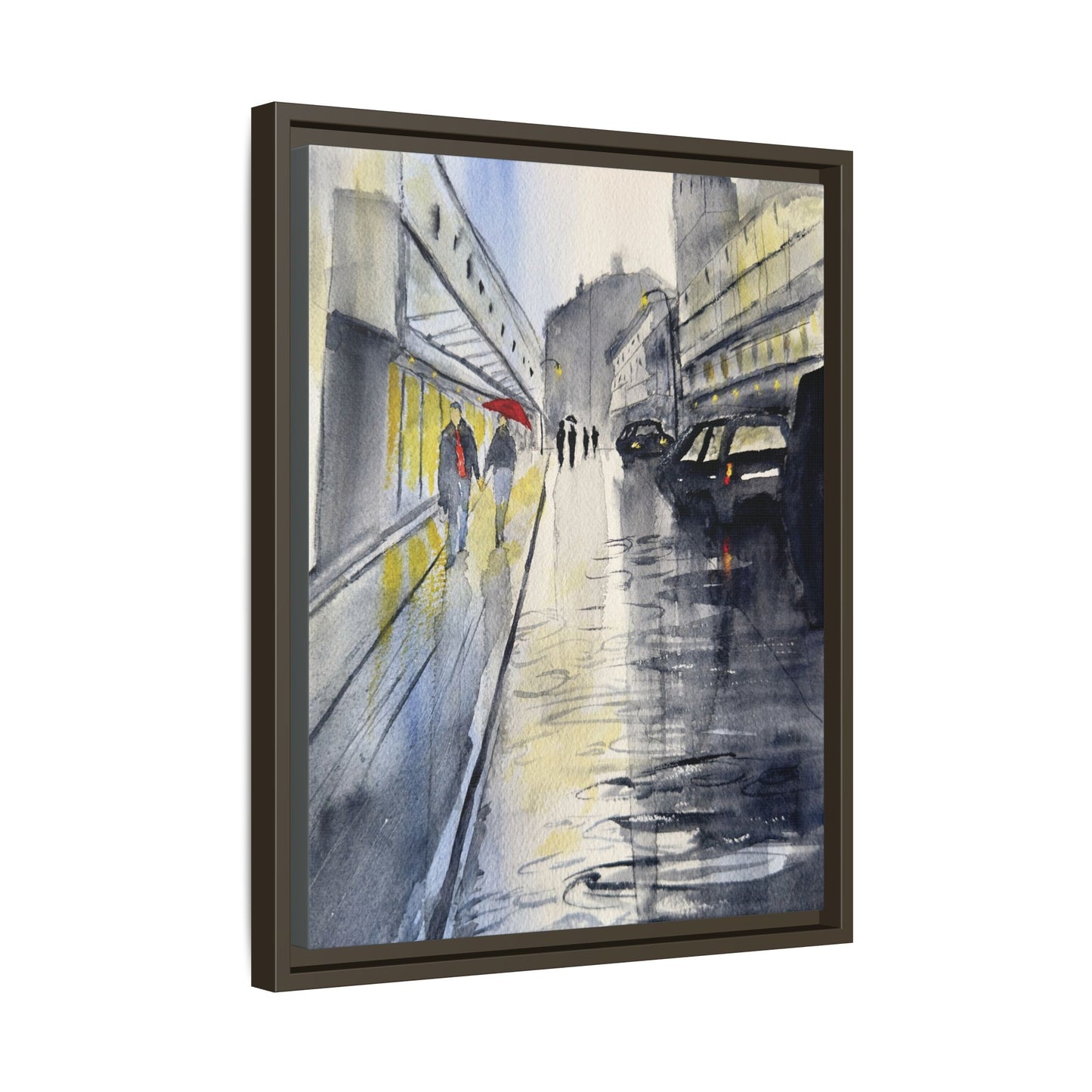 Rainy Day Romance, Framed (Black or Espresso). Available in sizes from 8”x10”-24”x32”