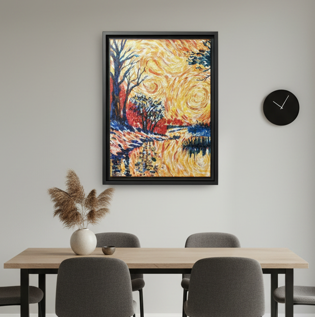 Impasto Revolution Matte Canvas, Framed (Black or Espresso). Available in sizes from 8”x10”-18”x24”