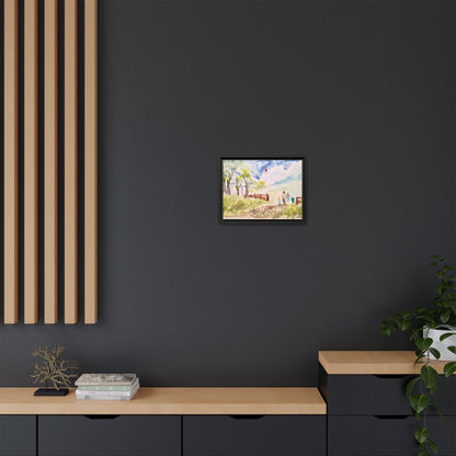Spring Fling Matte Canvas, Framed (Black or Espresso). Available in sizes 10”x8”-16”x12”