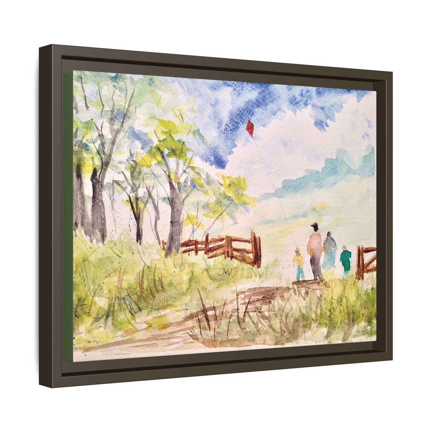 Spring Fling Matte Canvas, Framed (Black or Espresso). Available in sizes 10”x8”-16”x12”
