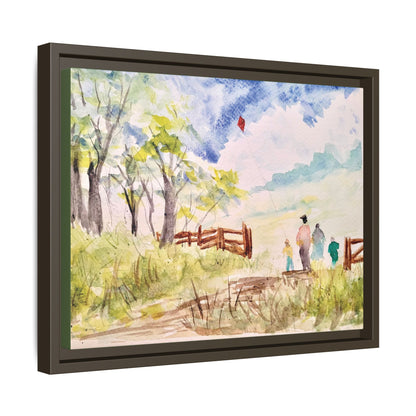 Spring Fling Matte Canvas, Framed (Black or Espresso). Available in sizes 10”x8”-16”x12”