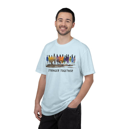 Stronger Together Unisex Garment-Dyed T-shirt. Available in sizes S-4XL, 13 colors.