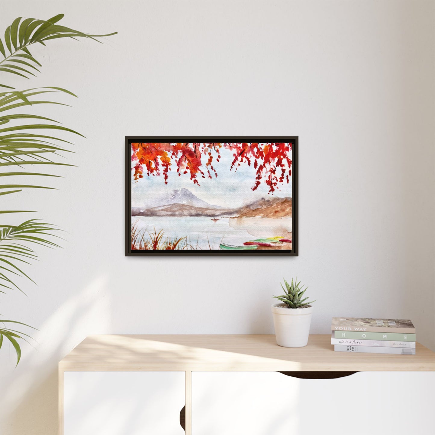 Falling For Fuji Matte Canvas, Framed (Black or Espresso). Available in sizes from 10”x8”-32”x24”