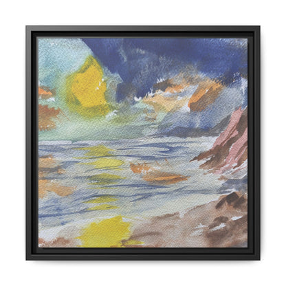 The Sun in Pieces Matte Canvas, Framed (Black or Espresso). Available in sizes from 6”x6”-30”x30”