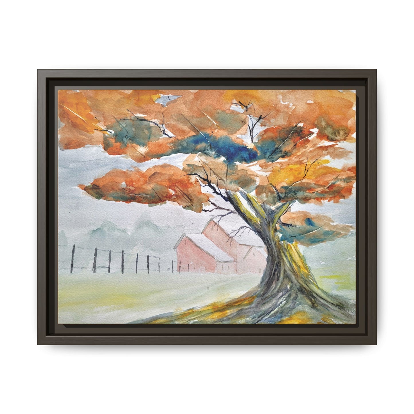 Autumn Oak, Framed (Black or Espresso). Available in sizes from 10”x8”-18”x12”