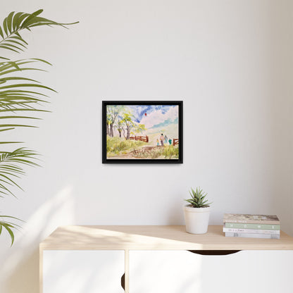 Spring Fling Matte Canvas, Framed (Black or Espresso). Available in sizes 10”x8”-16”x12”