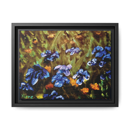Irises Reimagined, Framed (Black or Espresso). Available in sizes from 10”x8”-18”x12”