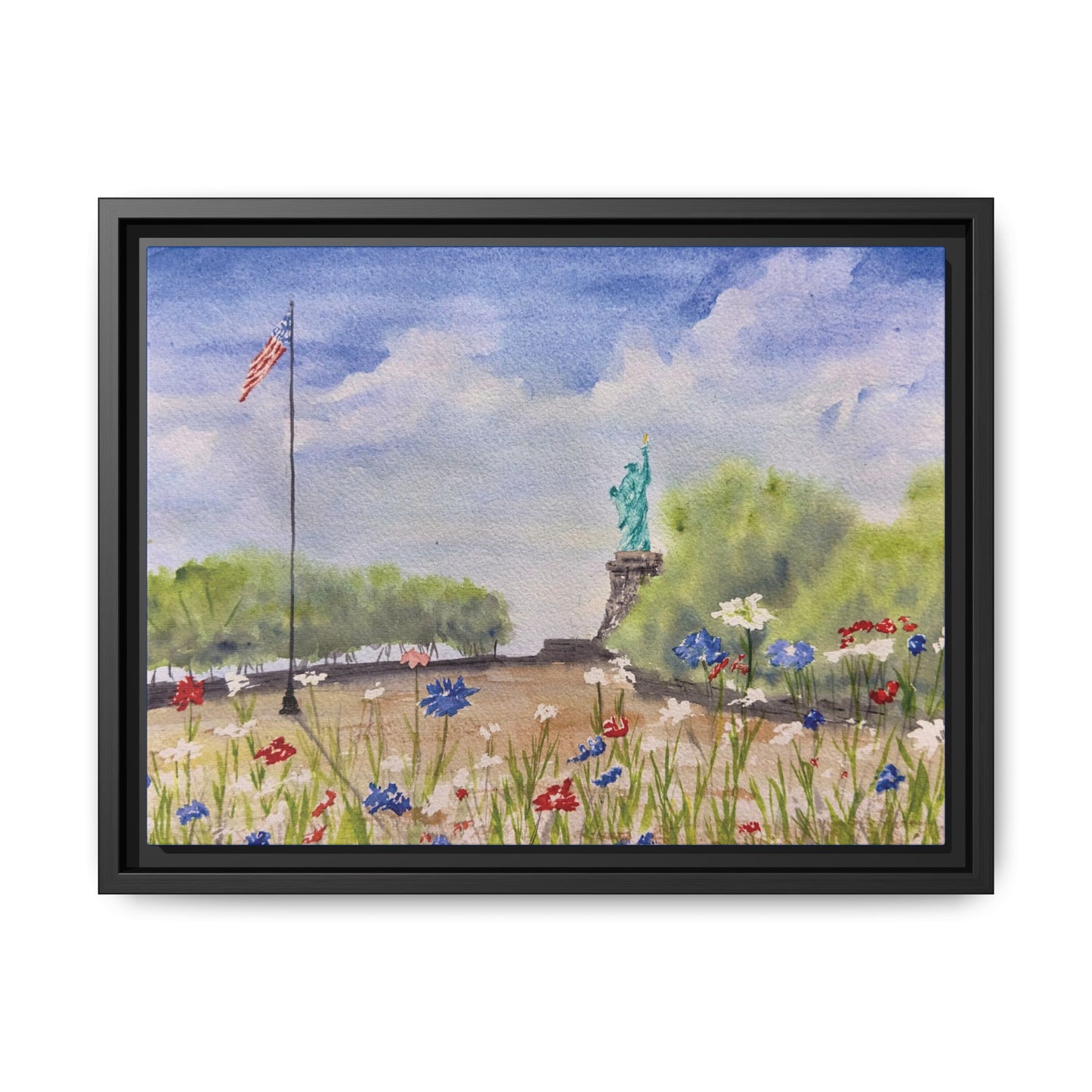 Looking for Liberty, Framed (Black or Espresso). Available in sizes from 10”x8”-24”x18”