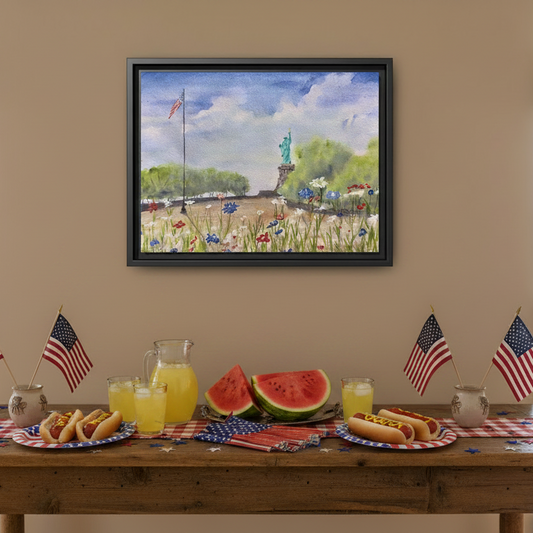 Looking for Liberty, Framed (Black or Espresso). Available in sizes from 10”x8”-24”x18”