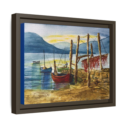 Morning Boats on the Loch, Framed (Black or Espresso). Available in sizes from 10”x8”-24”x18”