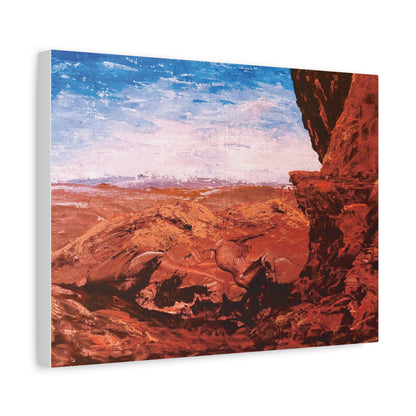 Red Rocks Matte Canvas, Stretched, 1.25". Available in sizes 10” x 8”-18”x12”