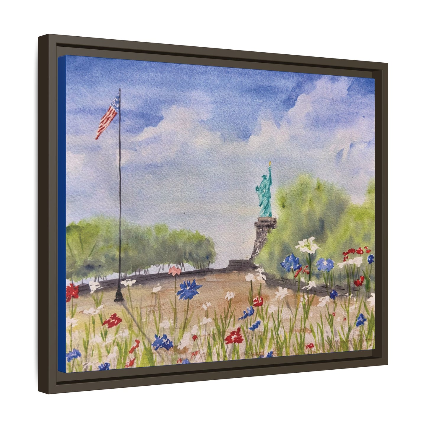 Looking for Liberty, Framed (Black or Espresso). Available in sizes from 10”x8”-24”x18”