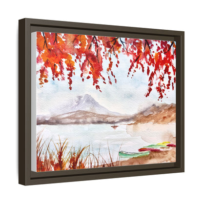 Falling For Fuji Matte Canvas, Framed (Black or Espresso). Available in sizes from 10”x8”-32”x24”