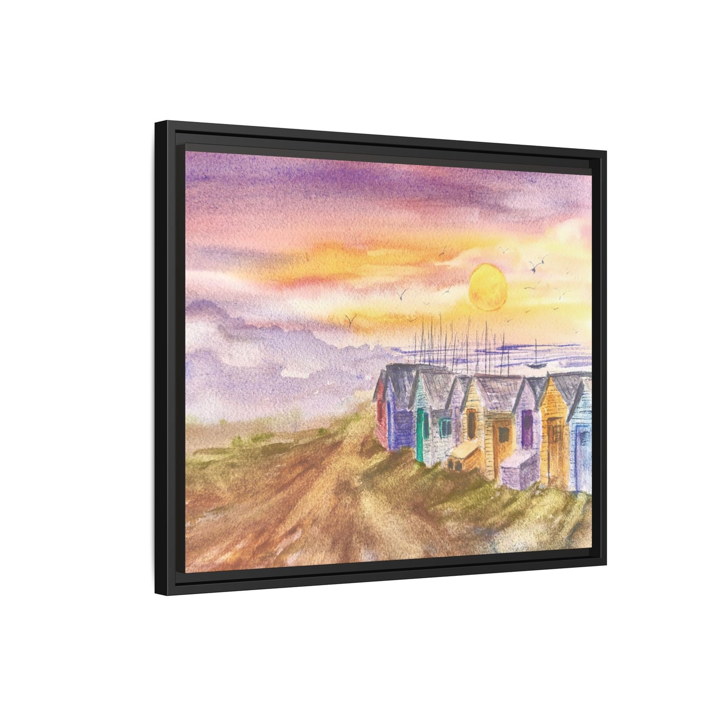 Quiet Before The Tide Matte Canvas, Framed (Black or Espresso). Available in sizes from 10”x8”-32”x24”