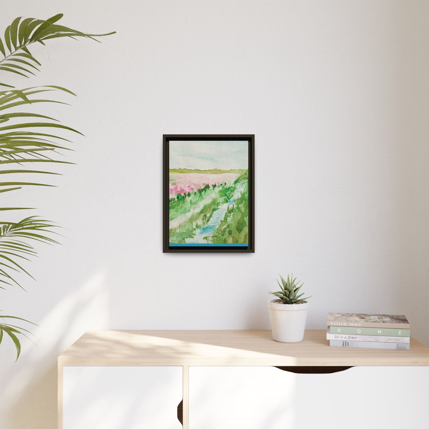 Tulip Theory Matte Canvas, Framed (Black or Espresso). Available in sizes from 8”x10”-11”x14”